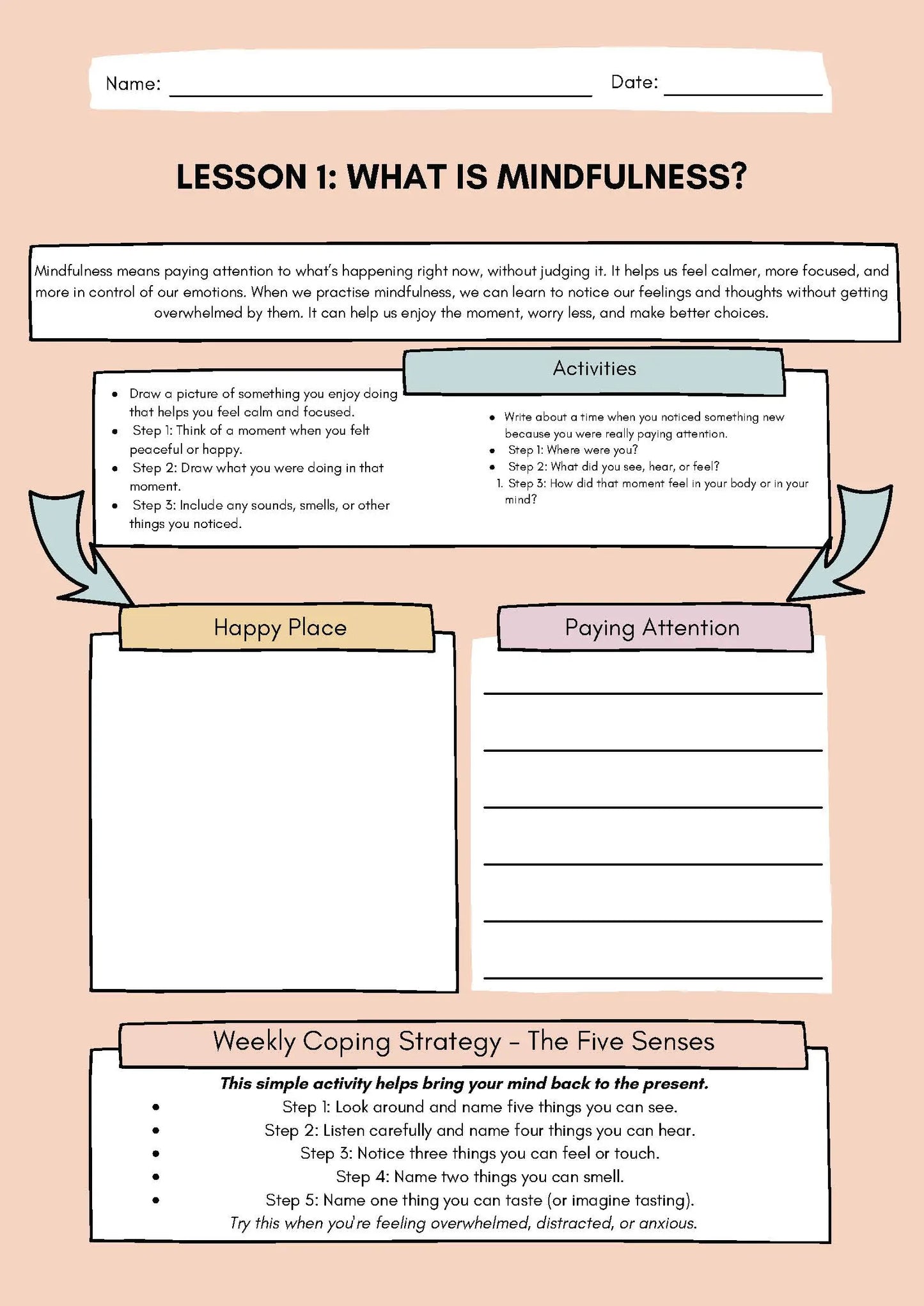 Mindfulness and Relaxation Workbook – Full 10-Lesson SEL Resource Classroom Resources for Kids