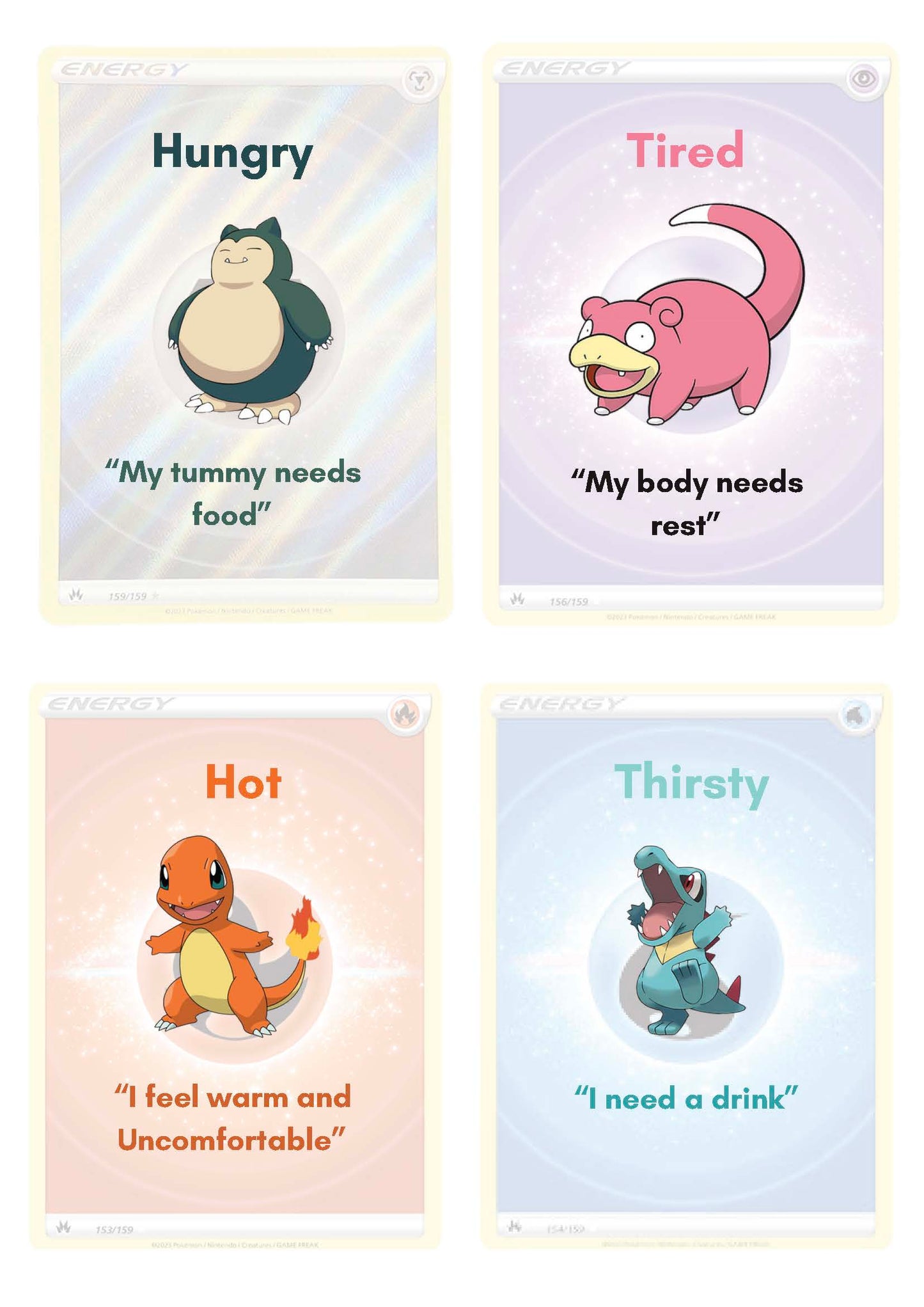 Pokémon Communication & Action Cards – 2 Page Set Classroom Resources for Kids