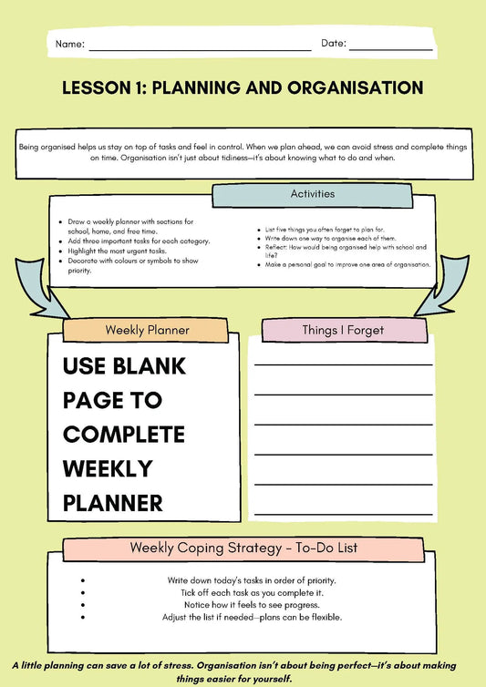 Complete Executive Functioning Workbook Bundle Classroom Resources for Kids