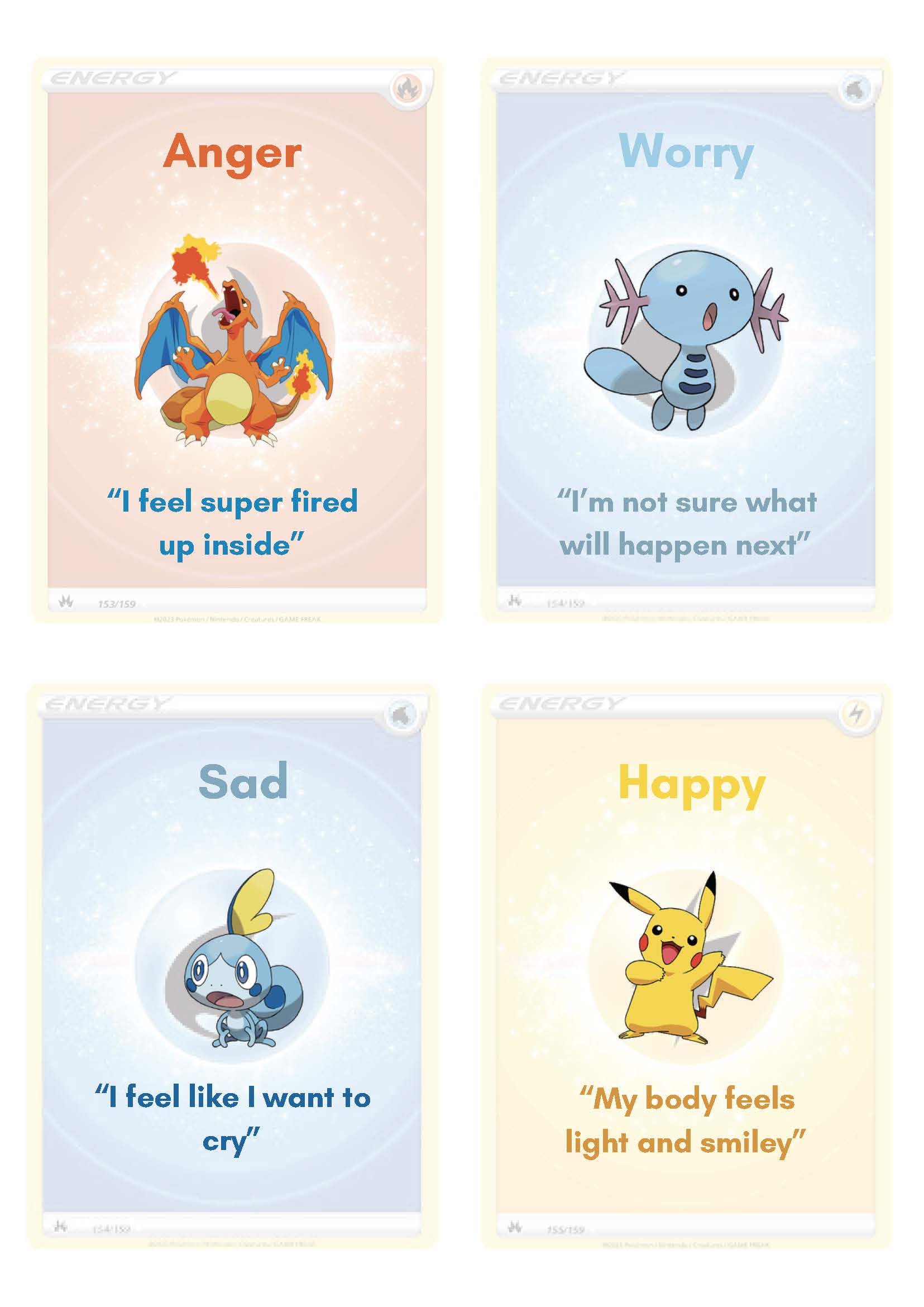 Pokémon-Themed Emotions, Needs & Communication Cards (Complete Set) Classroom Resources for Kids